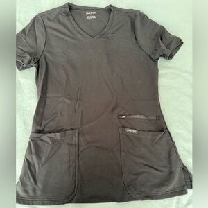 Jaanuu Women's Black V-Neck Scrub Top